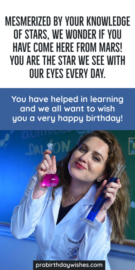 birthday wishes for teacher funny
