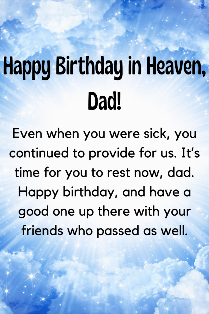 Birthday Wishes to Dad in Heaven